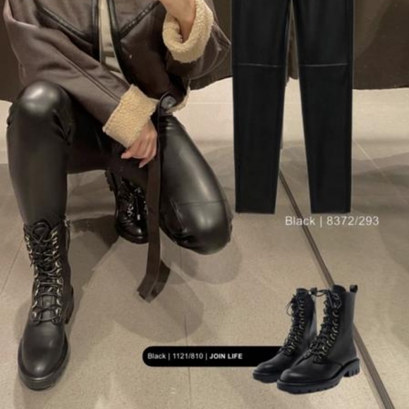 NWT Zara Geniune Leather High Top Boots - Picture 11 of 11